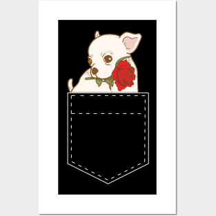 Funny Chihuahua in Your Pocket for Dogs Lovers Posters and Art